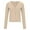 Khaki, variant on Lightweight Knit Cardigans Sweater Womens Long Sleeve Fall Button Down Ribbed Sweaters Casual Loose Fashion Tops White, L