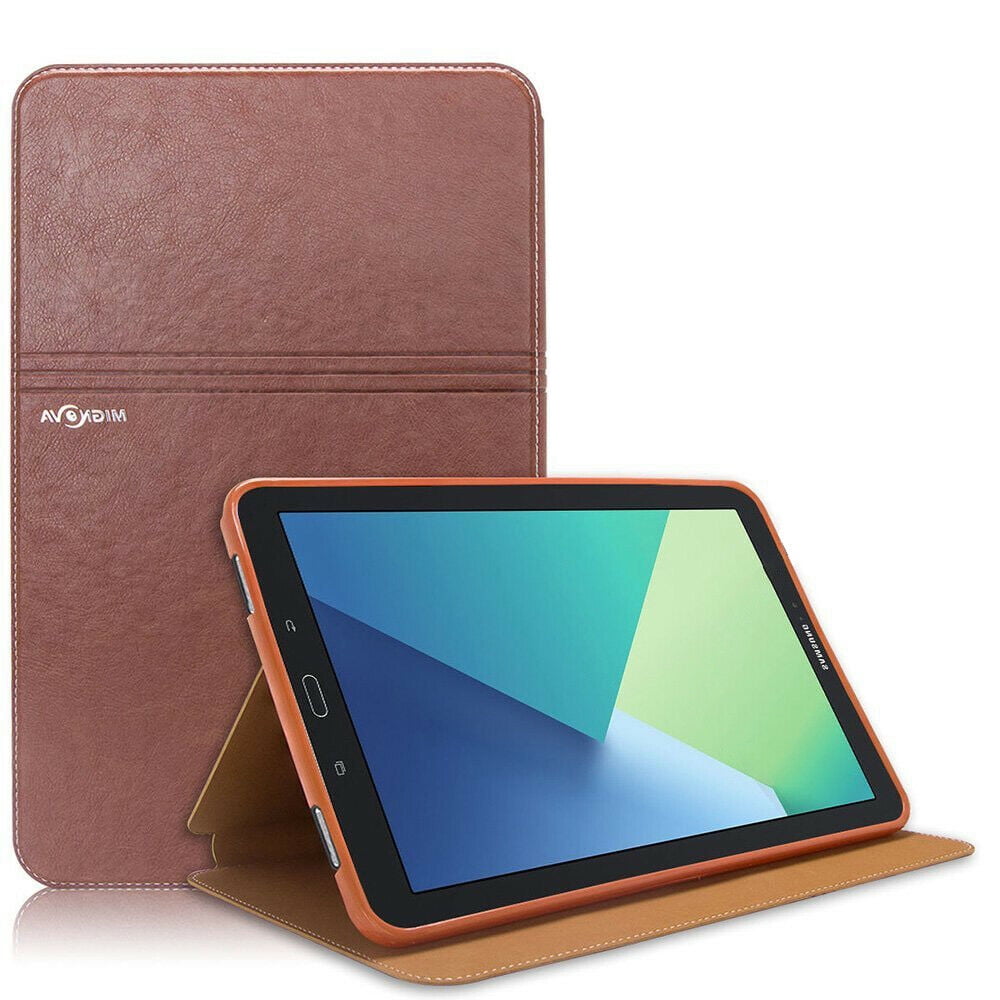 Verslagen Centimeter Jonge dame Soatuto For Samsung Galaxy Tab A 10.1 with S Pen Case-Slim Smart Stand  Cover with Auto Sleep/Wake Cards Pocket for Samsung Galaxy Tab A 10.1 inch  Tablet with S Pen SM-P580(Brown) -