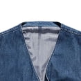 thumbnail image 5 of Jackets for Men, Summer Men's Casual Denim Cotton Utility V Neck Vest, Outdoor Button Up Sleeveless Vest, Hiking Fishing Outwear, 5 of 6