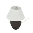 thumbnail image 6 of DecMode 25" Wide Rounded Textured Black Table Lamp with White Linen Shade, 6 of 9