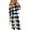 Black#1, variant on Fashion Women's Plaid Flannel Pajama Set Long Sleeve Round Neck Top and Jogger Pants Sleepwear Nightwear for Fall Winter Daily Wear Cozy Soft Comfy