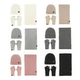 thumbnail image 5 of Gorro de punto de invierno, gorro, bufanda larga, guantes con pantalla táctil, conjunto de gorro de calavera, guantes más cálidos para el cuello, 5 of 5