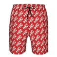 thumbnail image 3 of Goofa Retro Lobsters Printed Mens Swim Trunks Summer Quick Dry Short Beach Swimwear Bathing Suits-Large, 3 of 9