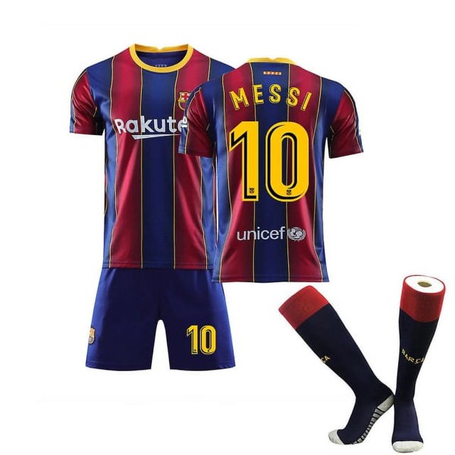 Camiseta de fútbol para niños Camiseta de fútbol Camiseta de entrenamiento local visitante 21/22 20 21 Barcelona Local Messi 10 Niños 28 (150-160) Sincero Electrónica