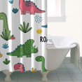thumbnail image 4 of Dinosaur with ROAR Pattern Shower Curtain 36"x72" ,Bathroom Decorative Shower Curtains Set with 12 Hooks,Modern Waterproof Washable Shower Curtain, 4 of 6