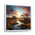 thumbnail image 2 of Designart "Serene Sunset Charm In Infinite Prairies" Prairies Floater Framed Canvas Wall Art, 2 of 5