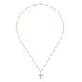 thumbnail image 2 of 1.00 Ct Brilliant Cut Genuine Diamond Beautiful Cross Necklace for Ladies Solid 14K Yellow Gold With 18 inches chain, 2 of 3