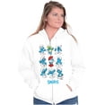 thumbnail image 3 of Smurfs Squad Papa Smurfette Cartoon Unisex Plus Size Zip Hoodie Brisco Brands 5X, 3 of 5