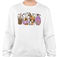 thumbnail image 2 of Halloween Coffee Sweatshirt Unisex Large White, 2 of 5