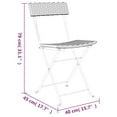 thumbnail image 4 of vidaXL Folding Bistro Chairs 8 pcs Black Poly Rattan and Steel, 4 of 5