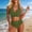 Army Green, variant on Open Back Tankini Swimsuit for Women Conservative Padded Athletic Two Piece Bathing Suit with Triangle Bottoms Black S