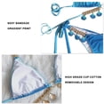 thumbnail image 4 of Trajes de baño de bikini sexy para mujer, traje de baño de bikini de triángulo con parte inferior de cristal, traje de baño halter, 4 of 5