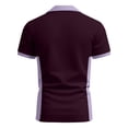 thumbnail image 5 of Men's US 250th Anniversary Vintage Color Block Polo Shirt with Side Stripe Detail and American Flag Patch Featuring Short Sleeve Turn-Down Collar Wine S, 5 of 5