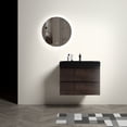 thumbnail image 2 of Walnut Floating Bathroom Vanity, Ample Drawer Space & Soft - closing Drawers / Modern Aesthetics, Zero Permeability, 2 of 4