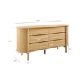thumbnail image 4 of Cadence 6-Drawer Curved Dresser in Oak, 4 of 9