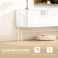 thumbnail image 4 of HOMCOM 70.9" Floating TV Stand for 75" TVs Media Console High Gloss White, 4 of 10
