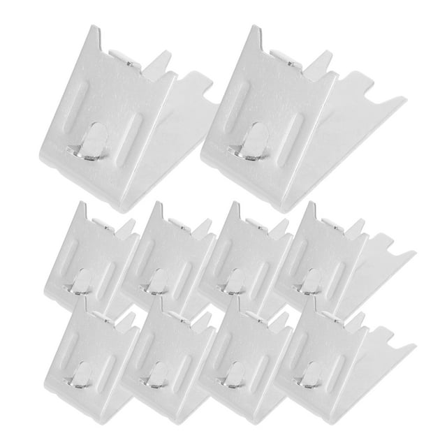 10 piezas de clips para estante de congelador, soporte de estante de refrigerador, hebillas cuadradas de repuesto, ganchos de acero inoxidable, clip de soporte para estante de refrigerador