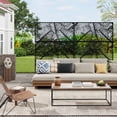 thumbnail image 4 of Metal Privacy Screen with Stand - Decorative Outdoor Room Divider Panels - Freestanding Patio Partition for Garden - Indoor & Outdoor Use, 4 of 8
