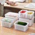 thumbnail image 5 of Caja de almacenamiento de grado alimenticio Caja de conservación de alimentos frescos Fiambrera de plástico para microondas Caja sellada Fiambrera portátil con partición Almacenamiento de frutas, 5 of 5