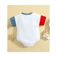 thumbnail image 3 of Gzhioc Infant Independence Day Rompers Letter Print Contrast Color Jumpsuits Baby Girls Boys Round Neck Short Sleeve Bodysuits,0-24 Months, 3 of 9
