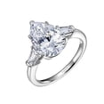 thumbnail image 4 of Lafonn Classic Sterling Silver Platinum Plated Lassire Simulated Diamond Ring (4.75 CTTW), 4 of 5