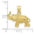 thumbnail image 3 of Finest Gold 10K Diamond-cut Elephant Pendant, 3 of 5