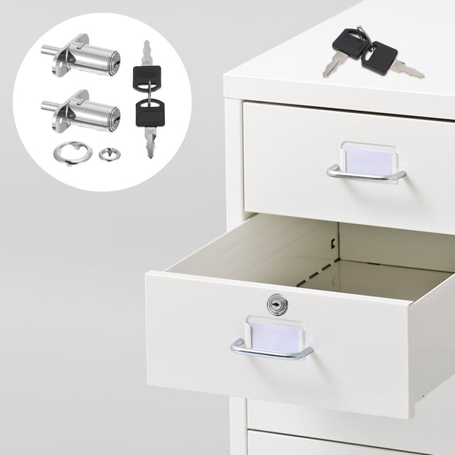Luxshiny 2Ud Cerradura Para Gabinete De Aleación De Zinc Plata Para Puertas Corredizas Y Escritorios