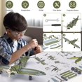 thumbnail image 3 of Lilcruibao Proyectos de vástago para niños de 8 a 12 años 12 a 16 258 Piezas Juegos de Erectores Kit de Modelo de avión Modelo de avión Juguetes de construcción de Metal Regalos de cumpleaños y Navida, 3 of 5