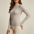 thumbnail image 6 of Sevevn Women's Fall Fashion Sweaters Mock Neck Long Sleeve Tops Ribbed Slim Knit Pullover Shirts Versatile Winter Outfits for Work Office Shopping Walking Leisure, 6 of 9