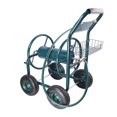 thumbnail image 3 of Garden Hose Reel Cart - 4 Wheels Portable Garden Hose Reel Cart with Storage Basket Rust Resistant Heavy Duty Water Hose Holder, 3 of 6