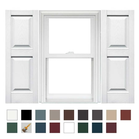 Mid America Raised Panel Vinyl Shutters (1 Pair) In Stock Now