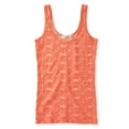 thumbnail image 2 of Aeropostale Womens Sheer Lacey Tank Top, Orange, Juniors, Small, 2 of 2