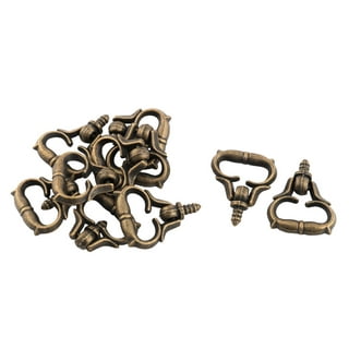 10pcs/25pcs Antique Metal Brad Fasteners with Pull Rings Jewelry Box Drawer  Pull Handle Knobs Hardware