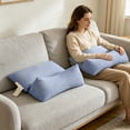 thumbnail image 5 of Buckwheat Hull Neck Support Pillow Set Removable Washable Triangular Pillow for Office Naps Lower Back Support and Home Sleep, 5 of 6