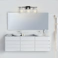 thumbnail image 3 of Globe Electric Middleton 5-Piece Chrome All-In-One Bathroom Hardware Set with 3-Light Vanity Light Fixture and Clear Glass Shades, Vintage Edison Bulbs Included, 51528, 3 of 5