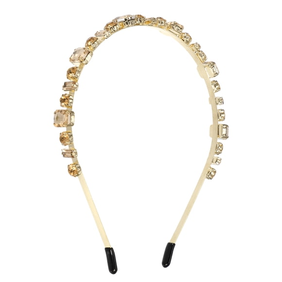 1 Uds. Diademas anudadas para mujer, accesorios para el cabello con bandas finas de diamantes de imitación a la moda, champán