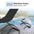 thumbnail image 4 of BeesClover Patio Lounge Chairs Set of 2 with Ergonomics, Quick-Dry Textilene Fabric, Iron Pool Chaise Lounges for Pool, Garden, Beach, and Backyard - All-Weather Design, 4 of 7