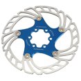 thumbnail image 1 of Bike Floating Disc Brake Rotor, Blue 6 Bolts Bike Disc Brake Rotor Increase Hollow Design  for Replacement 160mm / 6.3in,180mm / 7.09in,203mm / 7.99in, 1 of 7