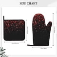 thumbnail image 4 of Kll Red Glitter1 Oven Gloves And Pot Holders Grill Gloves - Oven Gloves And Pot Holders, Non-Slip Cooking Gloves With Recycled Pads, 4 of 9