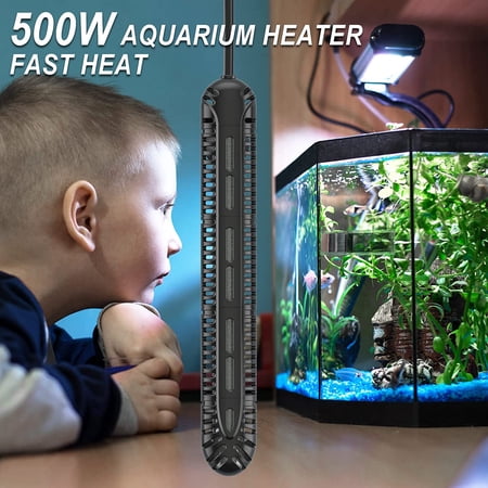 HiTauing Aquarium , 500W Fish Tank with LED Digital Display & 5 Safety Protection