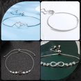 thumbnail image 5 of 2 piezas de cadena corta de 6 cm para hacer pulseras de plata de ley 925, ajustables, de color platino., 5 of 5