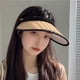 thumbnail image 5 of Sombrero de visera de paja para mujer, protección solar de verano, parte superior vacía para viajes diarios a , Hugo Sombrero de sol para mujer, 5 of 8