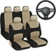 thumbnail image 5 of Fundas para asientos de coche de 9 uds, fundas universales para asientos de automóviles con funda para volante, 5 of 7