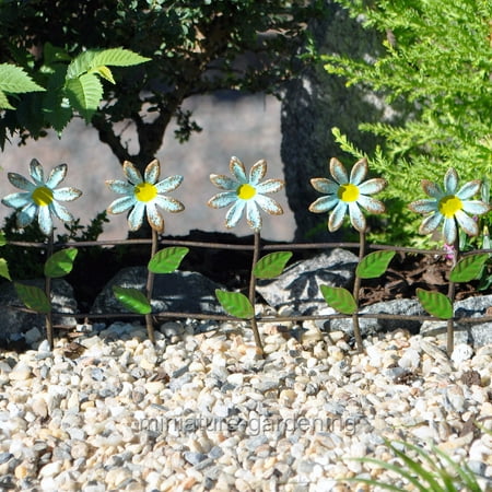 Miniature Daisy Fence, Color Options for Miniature Garden, Fairy (Best Landscape Edging Options)