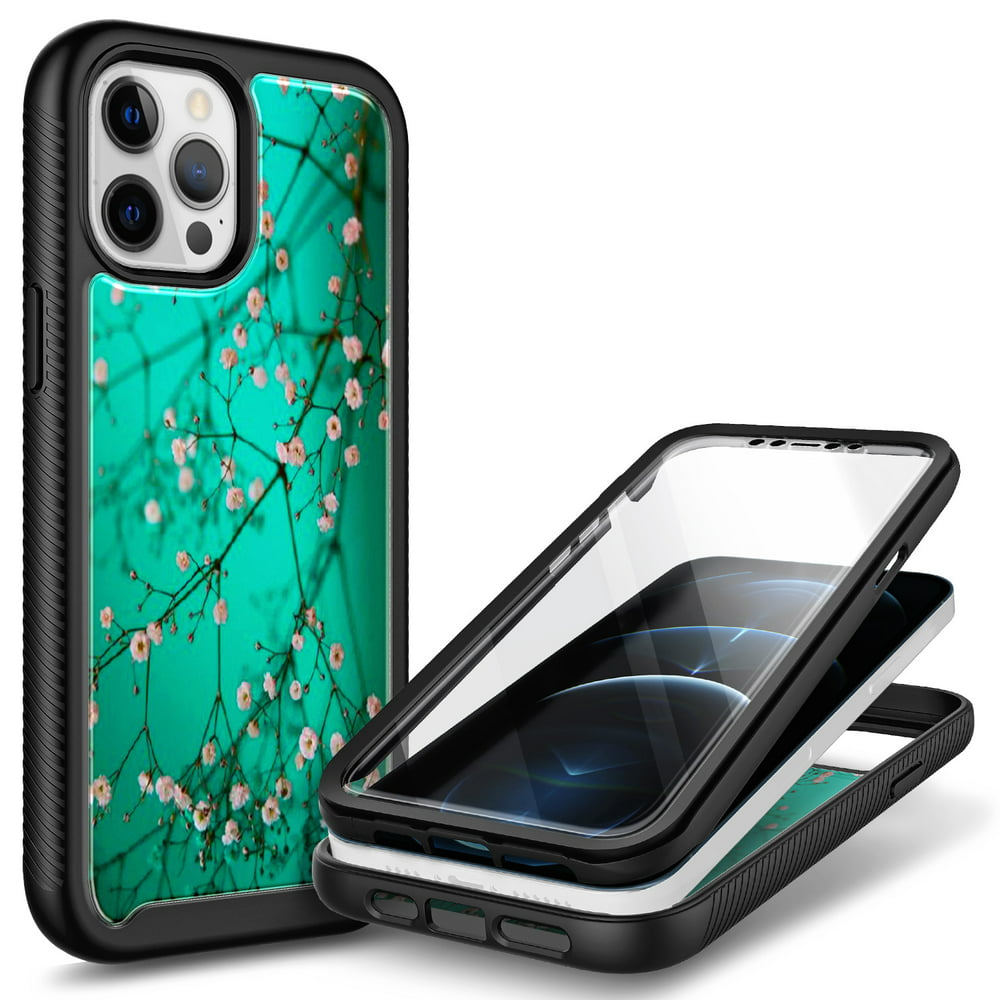 For iPhone 12 Pro Max Case, with Built-in Screen Protector, Nagebee