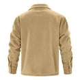thumbnail image 3 of Mens Corduroy Jacket Lined Trucker Coat (Khaki XL), 3 of 3