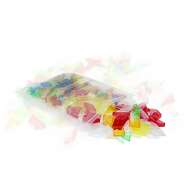 Bloques de construcción huecos transparentes de seis colores y seis líneas de matemáticas, juguetes educativos para la primera infancia, material didáctico de ciencias, 180 piezas