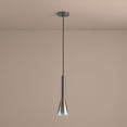 thumbnail image 4 of 16.25 Inch 5.1W 120V 1 Led Pendant-Polished Chrome Finish-Smoke Ombre Glass Color-3000 Color Temperature Oxygen Lighting 3-652-1314, 4 of 4