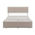 thumbnail image 4 of Queen Size Storage Bed Metal Platform Bed with a Big Drawer, 4 of 7
