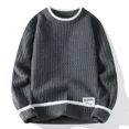 thumbnail image 4 of Suéter de punto grueso de manga larga para hombre, jersey de color liso, ropa de alta calidad, ropa de punto popular Y2k, reseñas coreanas, 4 of 4